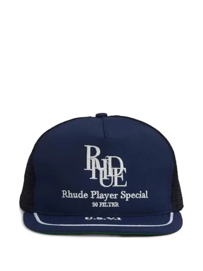Rhude Logo-plaque Baseball Cap In Blue