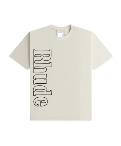 Rhude Logo-print Cotton T-shirt In White