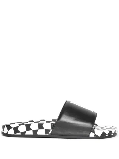 Rhude Sandals  Men Color Black In Black/vtg White