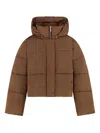 Rhude Logo-print Puffer Jacket In Brown