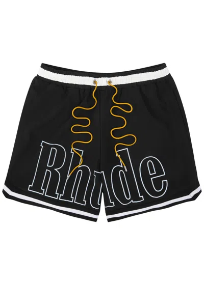 Rhude Logo-print Shell Swim Shorts In Black