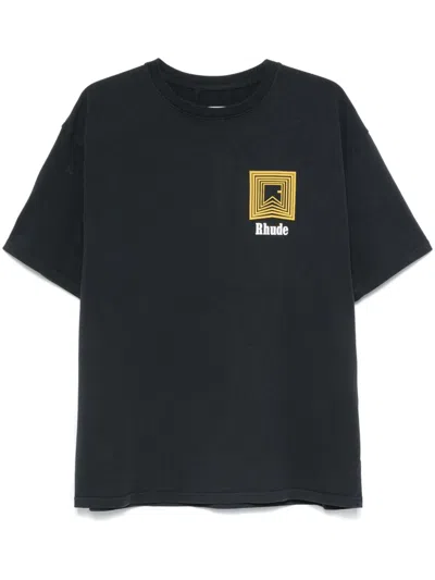 Rhude T-shirt In Black