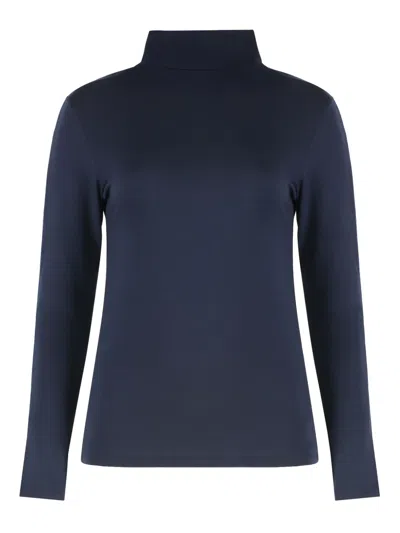 Rhude Logo Print Long Sleeve Top In Blue