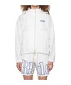 Rhude Logo-print Hooded Track Jacket In White