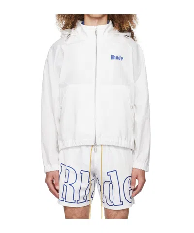 RHUDE LOGO-PRINTED CASUAL JACKET