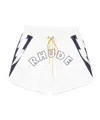 Rhude Logo Printed Drawstring Lightning Shortrs In White
