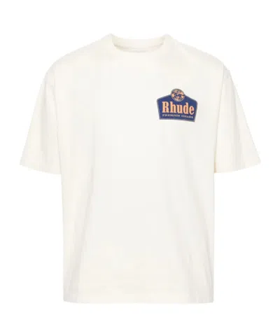 Rhude Logo Printed T-shirt In White