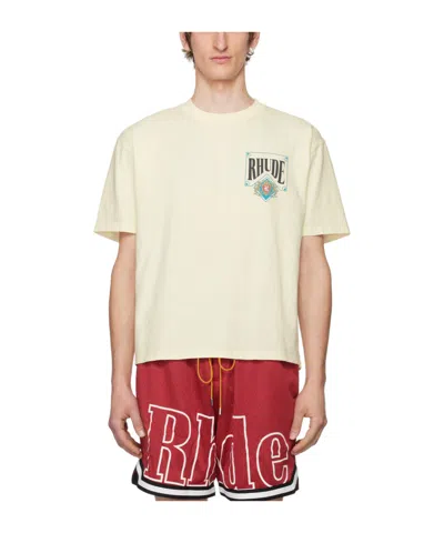 Rhude Logo Printed T-shirt In White