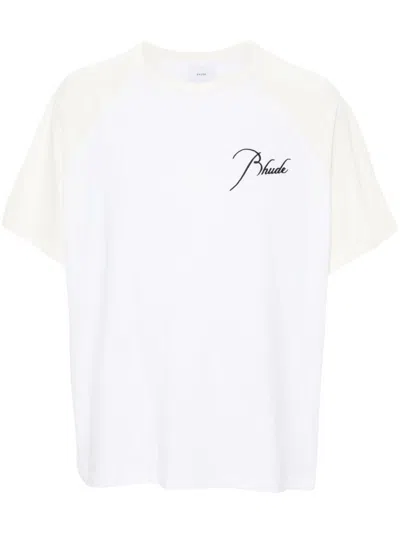 RHUDE LOGO RAGLAN T-SHIRT