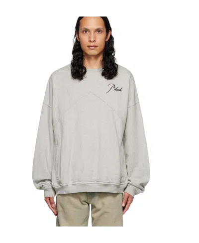 Rhude Logo Round-necked Sweater In White