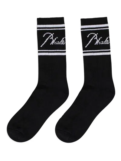Rhude Logo Script Socks In Multi