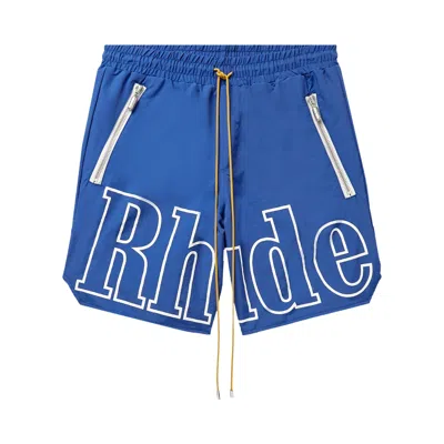 Pre-owned Rhude Logo Short 'blue'