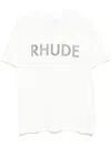 Rhude Logo Slub T-shirt In White