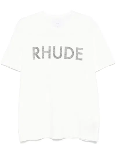 RHUDE LOGO SLUB T-SHIRT