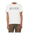 Rhude Logo Slub T-shirt In White