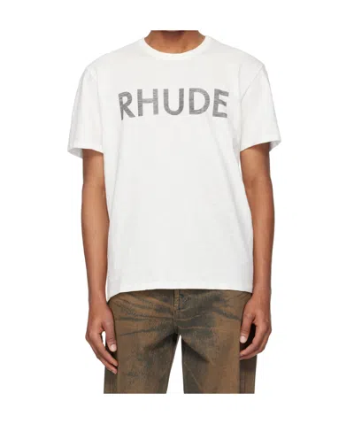 RHUDE 'RHUDE' LOGO SLUB T-SHIRT