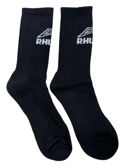 Rhude Logo Socks In Black