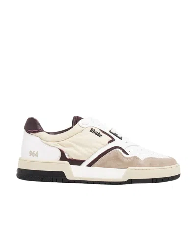 Rhude Logo Sports Shoes In White