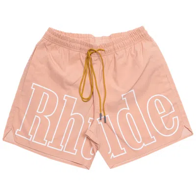 Pre-owned Rhude Logo Swim Trunk 'salmon Pink' | Men's Size Xxl