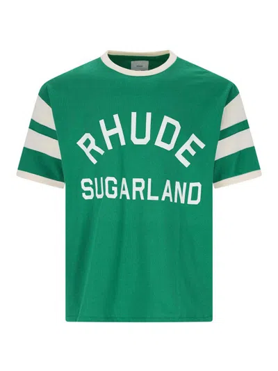 Rhude Logo T-shirt In Green
