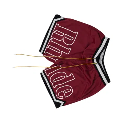 Pre-owned Rhude Logo Track Shorts 'red' | Men's Size L