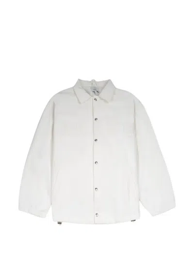Rhude Logo-appliqué Shirt Jacket In White