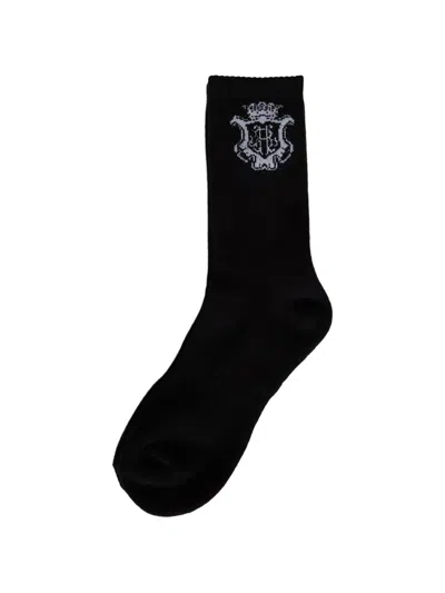 Rhude Logo-embellishment Socks In Black