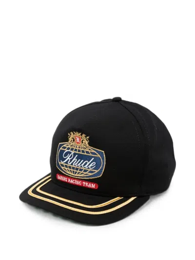 Rhude Logo-embroidered Baseball Cap In Black