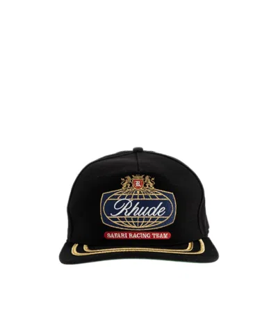 Rhude Logo-embroidered Baseball Cap In Black