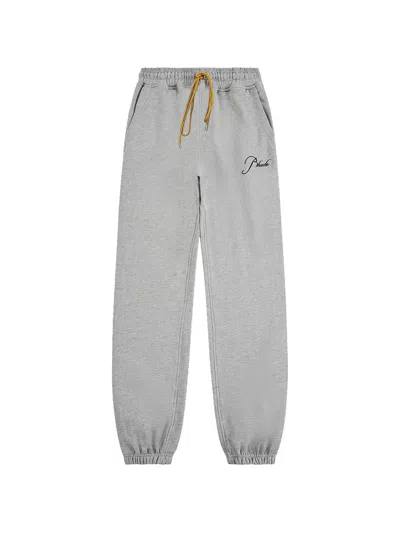 Rhude Logo-embroidered Track Pants In Gray