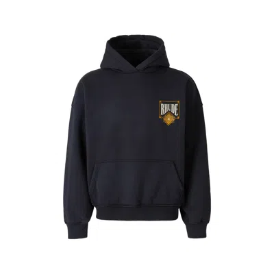 Rhude Logo-print Cotton Sweatshirt In Black