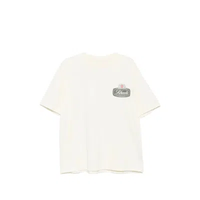 Rhude Logo-print Cotton T-shirt In White