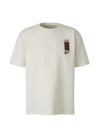 Rhude Logo-print Cotton T-shirt In Neutral