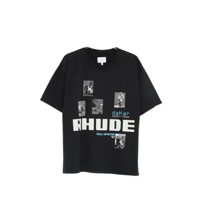 Rhude Logo-print Graphic-print T-shirt In Black
