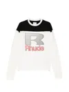 Rhude Racing Panel Long Sleeve Graphic T-shirt In White