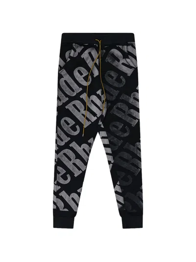Rhude Logo-print Track Pants In Black
