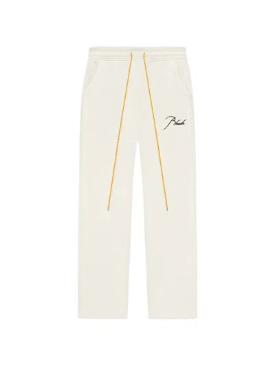 Rhude Logo-print Track Pants In Neutral