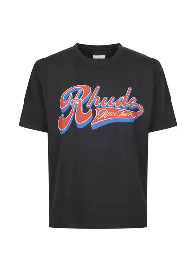 Rhude Logo-print T-shirt In Black