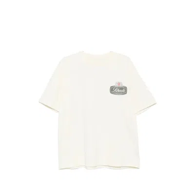 Rhude Logo-print T-shirt In Neutral