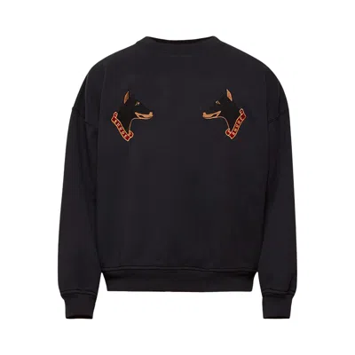 Pre-owned Rhude London Hound Crewneck 'vintage Black' | Men's Size Xl