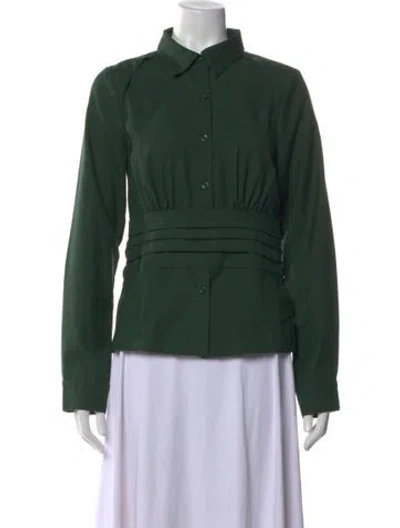 Pre-owned Rhude Long Sleeve Button-up Top W/ Tags In Green