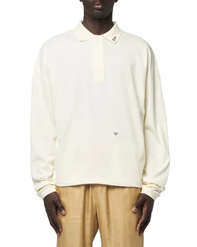 Rhude Long Sleeve Polo Shirt In Neutral