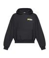 Rhude Loose-fit Hooded Sweatshirt With Ribbed Cuffs In Blue