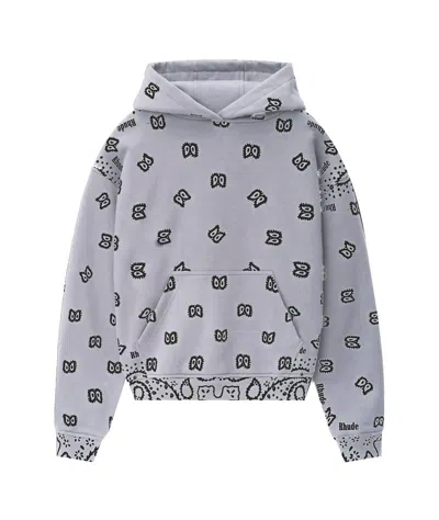 Rhude Long-sleeved Hoodie In Gray