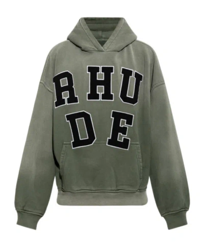 Rhude Long-sleeve Sweatshirt In Green