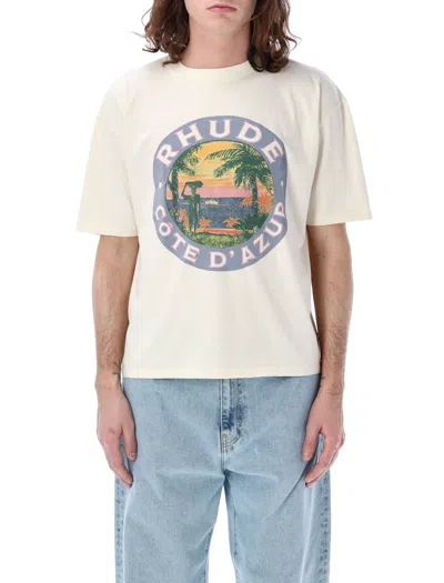 Rhude Loose Fit Lago Tee In White