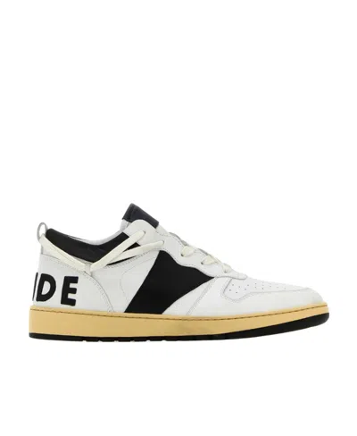 Rhude Low-cut Lace-up Sneakers In White