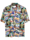 Rhude Graphic Print T-shirt With Patch Pocket In Blue