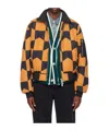 Rhude Chevron-print Quilted Shell Jacket In Black