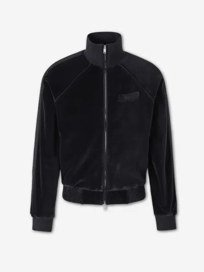 Rhude Madera Velour Track Jacket For Men In Black